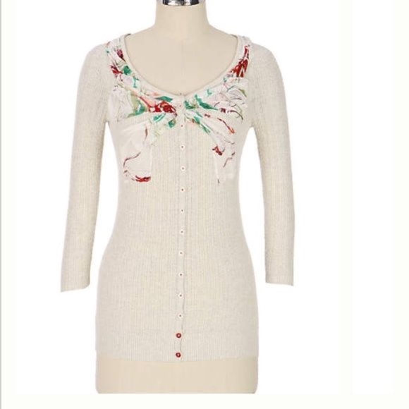 Anthropologie Sweaters - Anthropologie Guinevere Journeying Bow Cardigan